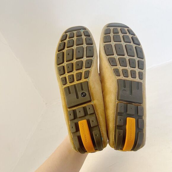 Donald J Pliner Men's Dacio Driver Tan Suede Horsebit Loafers Blue Size 10 - Picture 3 of 9